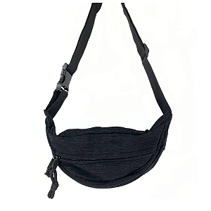 Pochete veludo cotelê PRETO