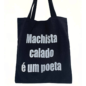 Bolsa Ecobag 100% algodão Black MACHISTA CALADO