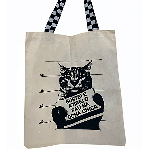 Bolsa Ecobag 100% algodão DONA CHICA (xadrez)