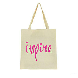 Bolsa Ecobag 100% algodão INSPIRE (rosa)