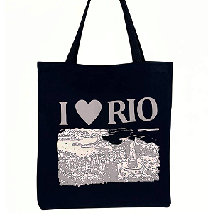 Bolsa Ecobag 100% algodão Black CRISTO VISU