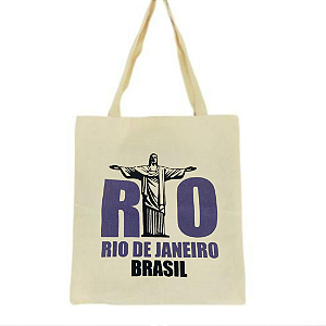 Bolsa Ecobag  100% algodão Estampa RIO (lilás)