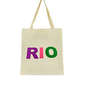 Bolsa Ecobag  100% algodão Estampa RIO PURPLE