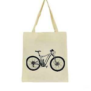 Bolsa Ecobag  100% algodão Estampa BICICLETA