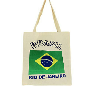 Bolsa Ecobag  100% algodão Estampa BRASIL