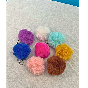 Acessórios pompons pelúcia - Bolsa
