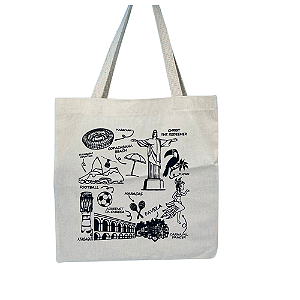 Bolsa Ecobag  100% algodão Estampa American Rj