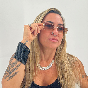 Óculos Retangular Gold Vision