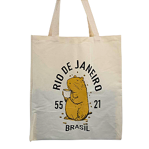 Bolsa Ecobag Capivara Rio 55 21 – Estampa Fofa e Estilosa