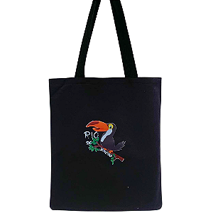 Bolsa Ecobag 100% algodão Black Tucano Carioca