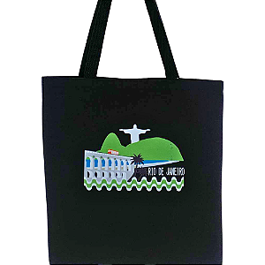 Bolsa Ecobag 100% algodão Black Rio Vetorial