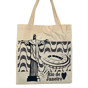 Ecobag Rio de Janeiro Cristo Redentor Maracanã e Calçadão