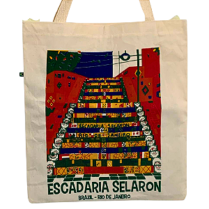 Ecobag Escadaria Selarón Rio de Janeiro – Bolsa Algodão Reutilizável Souvenir