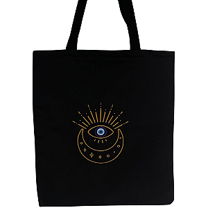 Ecobag Estampada Digital Olho Turco – Proteção, Lua e Estrelas