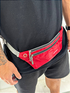 Pochete Esportiva Unissex Compacta | Leve, Ajustável e Resistente | Várias Cores | 2 Bolsos com Zíper