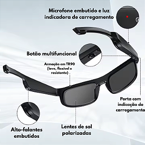 Óculos com Fone Bluetooth One2