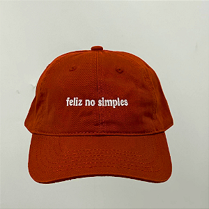 Boné Bordado Ajustável Identidade Carioca – "Feliz no Simples" (Telha)