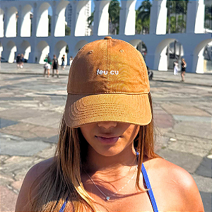 Boné Bordado Ajustável Identidade Carioca TEU C* Bege Unissex
