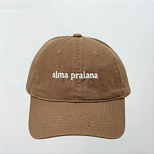 Boné Bordado Ajustável Identidade Carioca – "Alma Praiana"-(Bege)