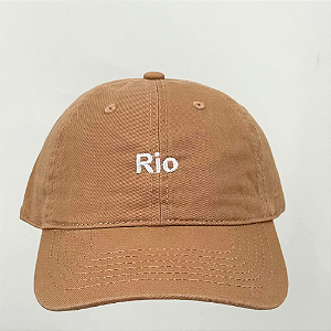 Boné Bordado Ajustável Identidade Carioca – "Rio"-(Bege)