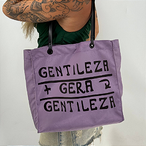 Bolsa Suede Elegante com Alça de Couro - Gentileza