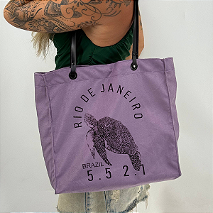 Bolsa Suede Elegante com Alça de Couro - 55 21 Tartaruga