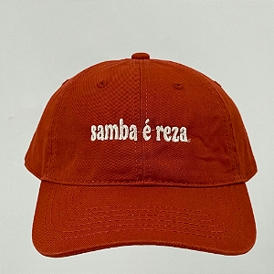 Boné Bordado Ajustável Identidade Carioca – "Samba é reza" (Telha)