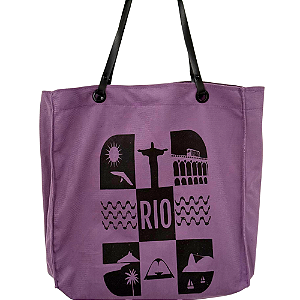 Bolsa Suede Elegante com Alça de Couro -Rio Sun (Roxo)