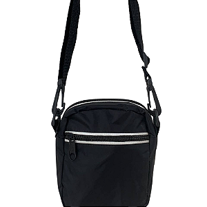 Bolsa Shoulder Bag Transversal Unissex Compacta com Zíper e Alça Ajustável