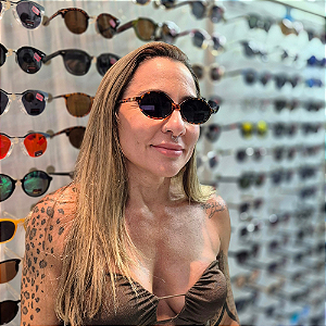 Óculos miu Marrom Lente Preta