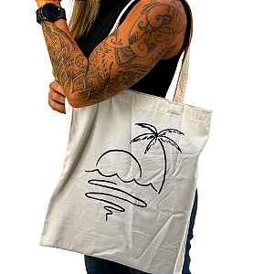 Bolsa Ecobag 100% algodão Branca Pôr do Sol