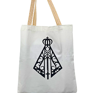 Bolsa Ecobag  100% algodão Branca Nossa Senhora
