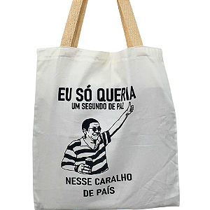 Bolsa Ecobag  100% algodão Branca Segundo de Paz