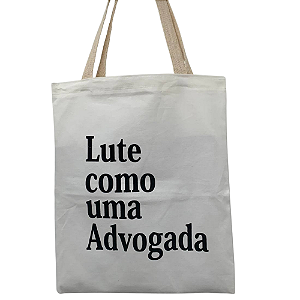 Bolsa Ecobag  100% algodão Branca Lute como Adv