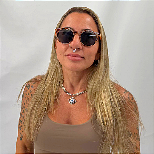 Óculos Tartaruga Lente Preta UV400