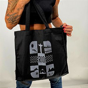 Bolsa Suede Elegante  GG  -  Rion sun (Preto)