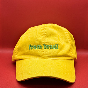 Boné Bordado Ajustável Identidade Carioca – "From Brazil" (Amarelo)