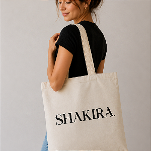 Bolsa Ecobag 100% algodão Estampa Shakira.