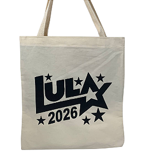 Bolsa Ecobag 100% algodão Estampa LULA 2026