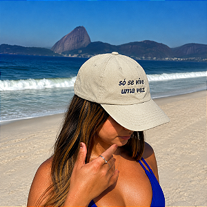 Boné Bordado Ajustável Identidade Carioca – Só se vive uma vez