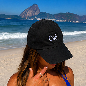 Boné Bordado Ajustável Identidade Carioca – Caô (Preto)