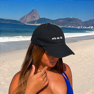 Boné Bordado Ajustável Identidade Carioca – Cria do Rj (Preto)