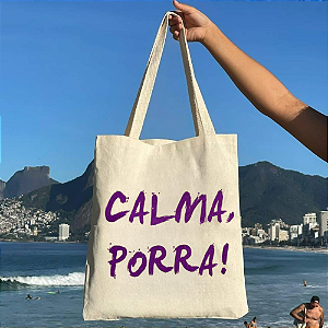 Bolsa Ecobag 100% algodão Calma P* (Roxo)