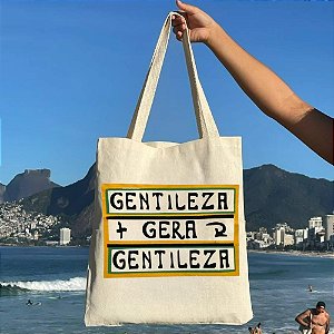 Bolsa Ecobag 100% algodão Gentileza gera Gentileza
