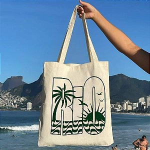 Bolsa Ecobag 100% algodão Rio Simbol (Verde)