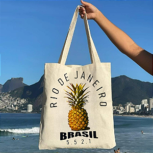 Bolsa Ecobag 100% algodão 55 21 pineapple
