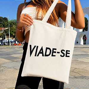Bolsa Ecobag 100% Algodão Estampa VIADE-SE Reutilizável Estilosa