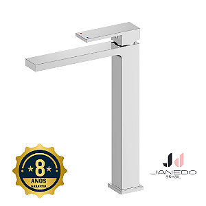 Misturador monocomando Square Bica alta para Banheiro Cromado