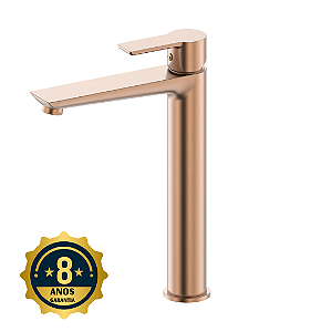 Misturador monocomando Slim Bica alta para Banheiro Rose Gold