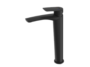 Misturador monocomando Bica Alta para banheiro JOY Preto Fosco